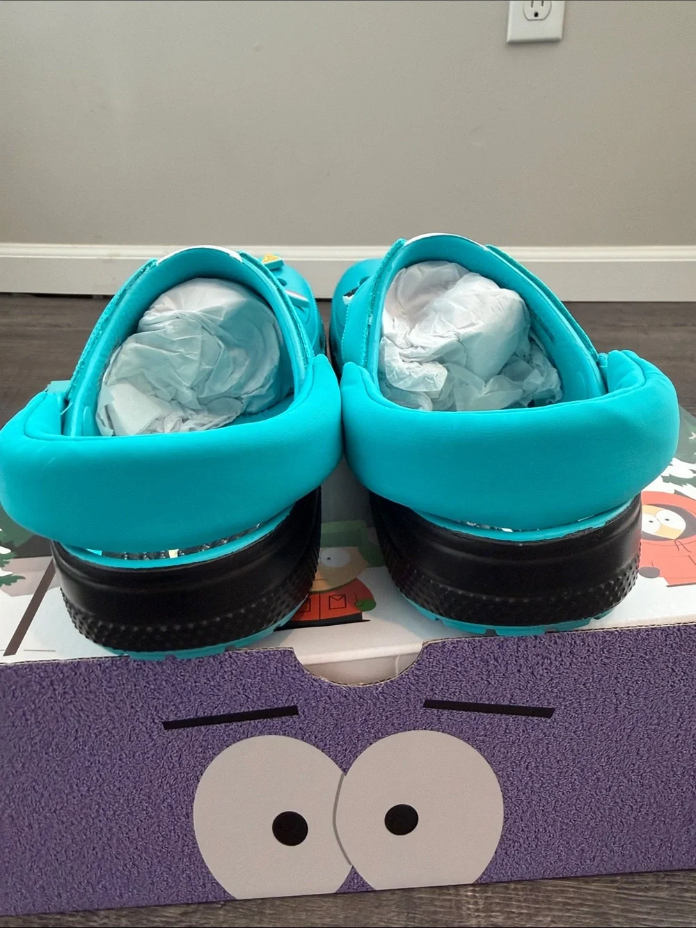 Crocs M8/W10 South Park Randy Blue Classic Cushioned Ankle Strap Slip-On Clogs